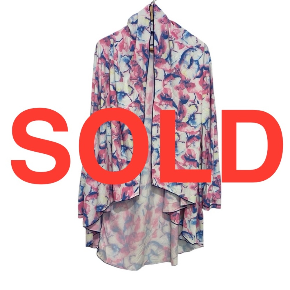 UV Skinz UPF 50+ Sunwear Hooded‎ Printed Wrap XL Multicolor Resort wear